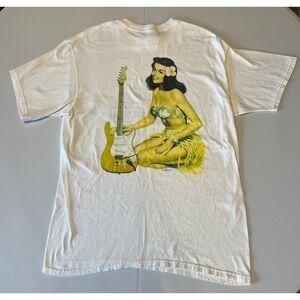 VTG The Danny Morris Band T Shirt White Mens L Rare Rock Blues Surf Jazz Ska